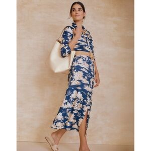 NWT J.McLaughlin | Kahlo Silk Blend Dress in Imperial Toile print